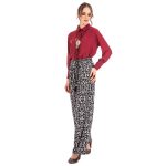 Platinum Παντελόνι Μαύρο Γυναικείο Με Εμπριμέ Free Size All Day - IT-1130 - Image 4