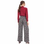 Platinum Παντελόνι Μαύρο Γυναικείο Με Εμπριμέ Free Size All Day - IT-1130 - Image 2