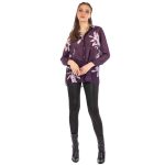 Platinum Γυναικείο Δαμασκηνί Πουκάμισο Νεανικό Mακρυμάνικο Με Εμπριμέ All Day - IT-34-2 - Image 2