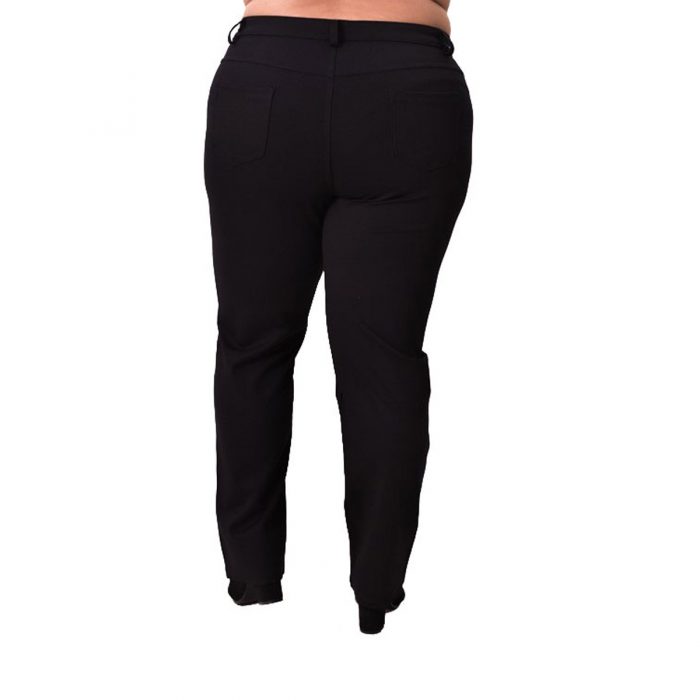 Gomore Παντελόνι Μαύρο Γυναικείο Jean Casual Ελαστικό Έως Plus Size All Day - 33502 - Image 6