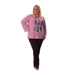 Gomore Μπλούζα Ροζ  Nude Γυναικεία Λεπτή Με Animal Print XXL All Day - 24914-PNK - Image 3