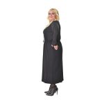 Gomore Φούστα Μαύρη Κρεπ Γυναικεία Μακριά Σε Ίσια Γραμμή XXL All Day - 24708-B - Image 2