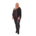 Gomore Γυναικεία Σκούρο Γκρενά Μπλούζα Βραδινή Μελανζέ Τρουακαρ XXL- 24933-GRE - Image 2