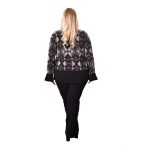 Gomore Μπλούζα Μαύρη Με Γεωμετρικά Σχέδια Γυναικεία Άνετη Γραμμή All Day - 24967 - Image 3