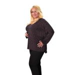 Gomore Μπλούζα Μώβ Με Floral Εμπριμέ Γυναικεία Αll Day - 24972-F - Image 3