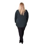 Gomore Μπλούζα Πράσινη Γυναικεία Μακρυμάνικη Ασύμμετρη Με Strass Αll Day XXL- 24977 - Image 3