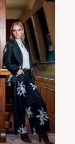 Platinum Σακάκι Μαύρο Γυναικείο Scarlett Με Λευκά Εμπριμέ Print All Day - IT-35-2B - Image 2