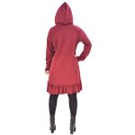 Platinum Φόρεμα Μπορντό Γυναικείο Με Κουκούλα Νεανικό Casual All Day - 1042-wp - Image 2