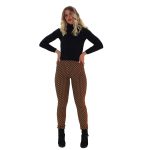 Gomore Παντελόνι Κολάν Σοκολά Γυναικείο Casual Ελαστικό Με Μulti Color All Day - 24848-TS - Image 4