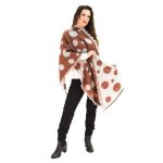 Platinum Εσάρπα Καφέ - Εκρού Γυναικεία Χειμωνιάτικη Ζεστή Με Πουά Σχέδιο All Day - 708-6-Z - Image 2