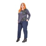 Platinum Γυναικεία Μπλε Παντελόνα Χειμωνιάτικη Σε Ίσια Γραμμή All Day Free Size - 977-wxl - Image 3