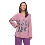 Gomore Μπλούζα Ροζ Γυναικεία Με Animal Print Νεανική All Day - 24914-R - Image 3