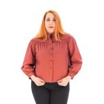 Platinum Πουκάμισο Κεραμιδί Γυναικείο Mακρυμάνικο Βαμβακερό All Day - ITX-1101 - Image 3