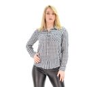 Fairyland Moschato Πουκάμισο Μαύρο Καρό Γυναικείο Μακρυμάνικο Casual All Day - FM-1090