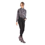 Platinum Παντελόνι Μαύρο Γυναικείο Ελαστικό Casual Με Ζώνη All Day - IT-5271 - Image 3