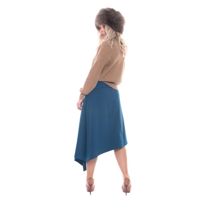 Platinum Πουλόβερ Μπεζ Γυναικείο Με Ζιβάγκο Χειμωνιάτικο Πλεκτό Κοντό Casual Νεανικό - IT-95640-BZ - Image 3