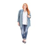 Platinum Πουκαμίσα Γαλάζια Γυναικεία Μακρυμάνικη Βαμβακερή Casual Free Size - M-9-XXL - Image 2