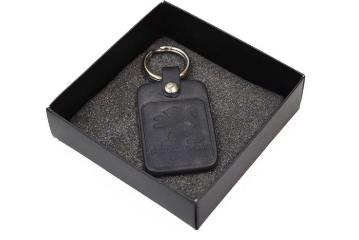 Fairyland Moschato Μπρελόκ Αυτοκινήτου PEUGEOT Μαύρο Δερμάτινο Casual - PEUGEOT-BL - Image 2