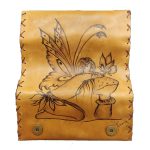 Καπνοθήκη Tαμπά Δερμάτινη Χειροποίητη Πυρογραφία ''Νεράιδα''- fmk-205