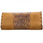 Καπνοθήκη Tαμπά Δερμάτινη Χειροποίητη Πυρογραφία ''Κουκουβάγια'' Casual - fmk-903 - Image 2