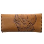 Καπνοθήκη Tαμπά Δερμάτινη Χειροποίητη Πυρογραφία ''Λύκος'' Casual - fmk-989 - Image 2