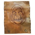 Καπνοθήκη Tαμπά Δερμάτινη Χειροποίητη Πυρογραφία ''La casa de papel'' Casual - fmk-700