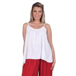 Platinum Μπλούζα Top Λευκή Γυναικεία Τιραντέ Klos All Day Free Size - 12092-W