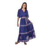 Platinum Φούστα Μπλε Γυναικεία Αρχαιοελληνική Μακριά Klos All Day Free Size - 12212