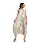 Platinum Φόρεμα Μαύρο Με Χρυσό Γυναικείο Αmpir Klos Αμάνικο Αρχαιοελληνικό All Day Free Size - 12375-BC - Image 3