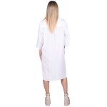 Platinum Πουκαμίσα - Φόρεμα Λευκή Γυναικεία Μακριά Ασύμμετρη Τρουακάρ All Day - 22341-W - Image 4