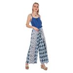 Platinum Παντελόνα Καμπούκι Γυναικεία Με Πετρολ Με Γαλάζιο All Day Free Size - 423152