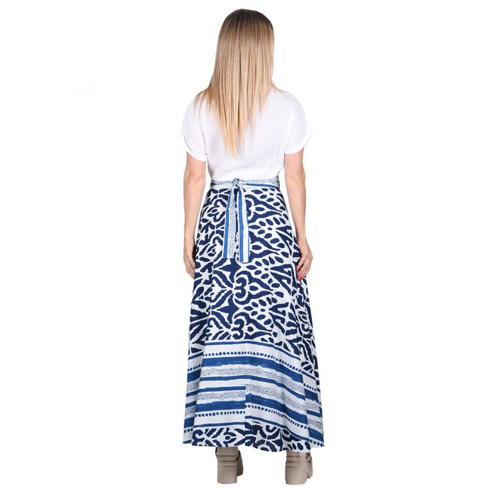 Platinum Φούστα - Παρεό Μπλε Γυναικεία Μακριά Animal Print All Day Free Size - 42326 - Image 3