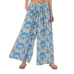 Platinum Παντελόνα Τυρκουάζ Λαχούρια Γυναικεία Με Λάστιχο & Τσέπες All Day - 42370 - Image 2