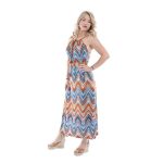 Fairyland Φόρεμα Πολύχρωμο Γυναικείο Boho Midi Νeck Holder Με Ζίκ - Ζάκ - FM-012-GR