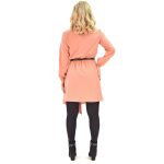 Platinum Φόρεμα Εκάι Γυναικείο Μακρυμάνικο Κοντό Ασύμμετρο Μεσάτο All Day Free Size - IT-1093-K - Image 3