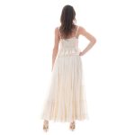 Platinum Μπλούζα Εκρού Γυναικεία Νεανική Τιραντέ ''Krop Top Βολάν''- SAR-62106-EK - Image 3