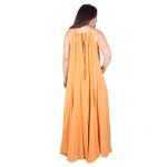 Platinum Φόρεμα Ώχρα Γυναικείο Maxi Με Παρτούς Ώμους & Άλφα Γραμμή All Day Free Size - 62301-H - Image 2