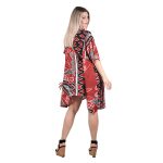 Platinum Πουκαμίσα Πολύχρωμη Γυναικεία Boho Κοντομάνικη Ασύμμετρη All Day Free Size -12322