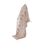 Platinum Παρεό - Μαντήλι Λευκό Με Χρυσό Γυναικείο Με Αρχαιοελληνικά Σχέδια Free Size - 12377 - Image 3