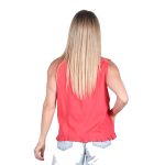 Platinum Μπλούζα Ροδή - Κοραλί Γυναικεία Αμάνικη Νεανική Με Βολάν Free Size - 22281-R - Image 3