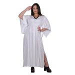 Platinum Φόρεμα Λευκό Γυναικείο Μακρύ Τρουακαρ Με Ντεκολτέ All Day Free Size - 22305-W