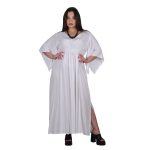 Platinum Φόρεμα Λευκό Γυναικείο Μακρύ Τρουακαρ Με Ντεκολτέ All Day Free Size - 22305-W - Image 4