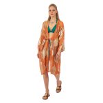 Platinum Κιμονό - Καφτάνι Terracotta Γυναικείo Με Χρυσά Σχέδια All Day Free Size - 423131-TER