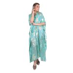 Platinum Καφτάνι - Τουνίκ Aqua Γυναικείο Maxi Με Χρυσά Σχέδια All Day Free Size - 423134-VE - Image 4