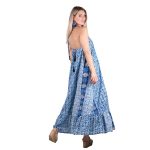 Platinum Φόρεμα Μπλε Με Σχέδια Γυναικείο Boho Μακρύ Εξώπλατο All Day Free Size - 423166 - Image 2