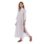 Platinum Πουκαμίσα - Κιμονό Λευκή Γυναικεία Μακριά Κιπούρ Με Κουμπιά All Day - BAN-42366-W - Image 4