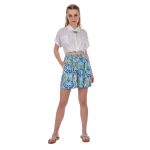 Platinum Σορτς Τυρκουάζ Με Σχέδια Γυναικείο Φαρδύ Με Τσέπες All Day Free Size - 42371 - Image 2