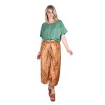 Platinum Φούστα Πορτοκαλί Με Εμπιμέ Γυναικεία Midi Boho All Day Free Size - 42397