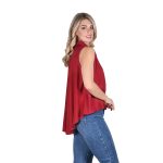 Platinum Πουκάμισο Τυρκουάζ Γυναικείο Αμάνικο Ασύμμετρο Casual All Day - 6658-TR - Image 5