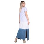 Platinum Φόρεμα Γαλάζιο Με Μπλε Γυναικείο Μακρύ Κοντομάνικο Batik All Day - 72051-W - Image 2